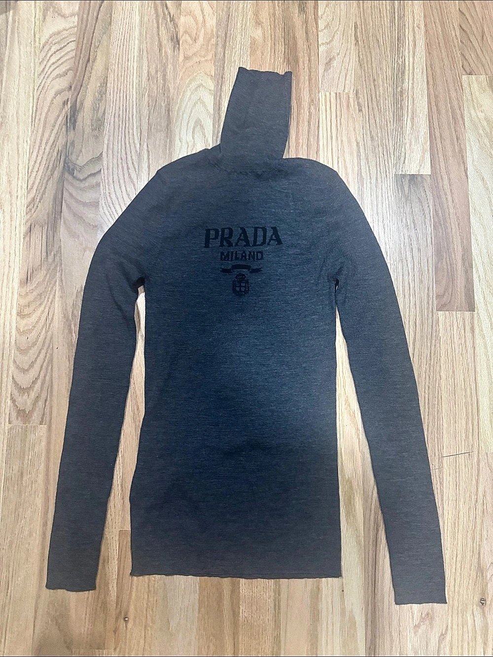 Prada Gray Turtleneck Sweater Size 38